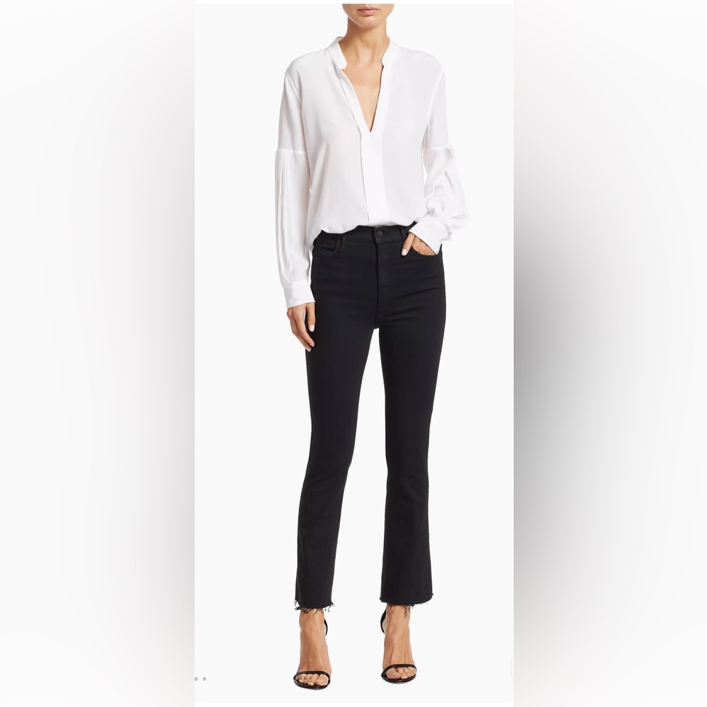 MOTHER The Hustler High-Rise Ankle Fray Jeans